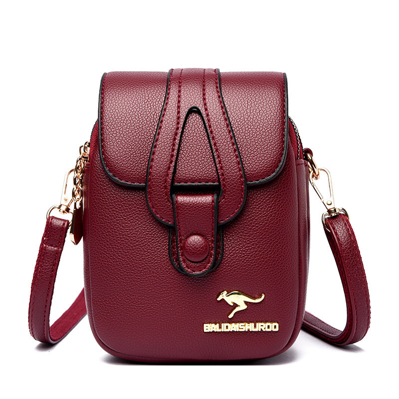 PU Leather Solid Color Mini Crossbody Bag