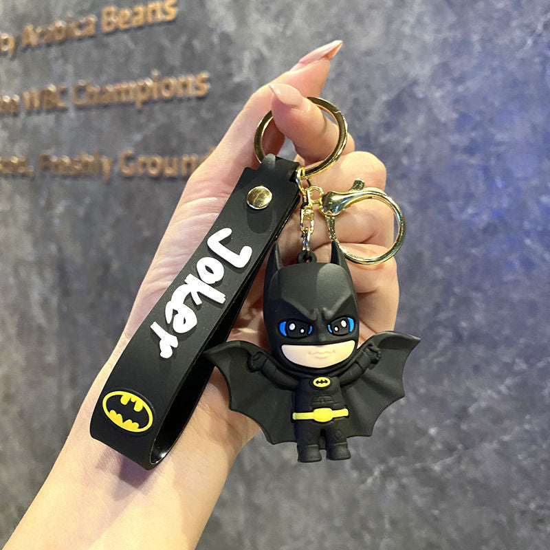 Cute Joker and Batman Cartoon Keychain