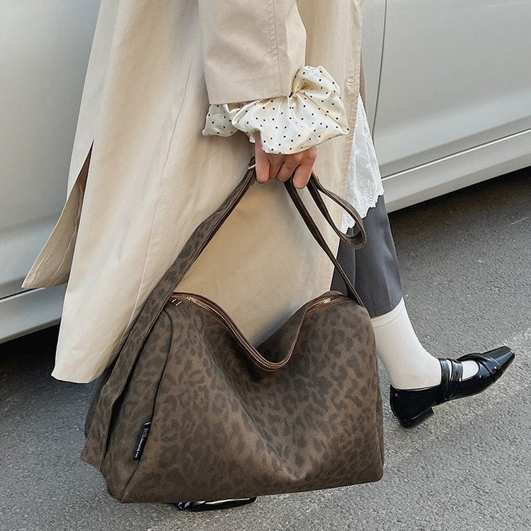 Leopard Luxe Women’s Travel Shoulder Bag