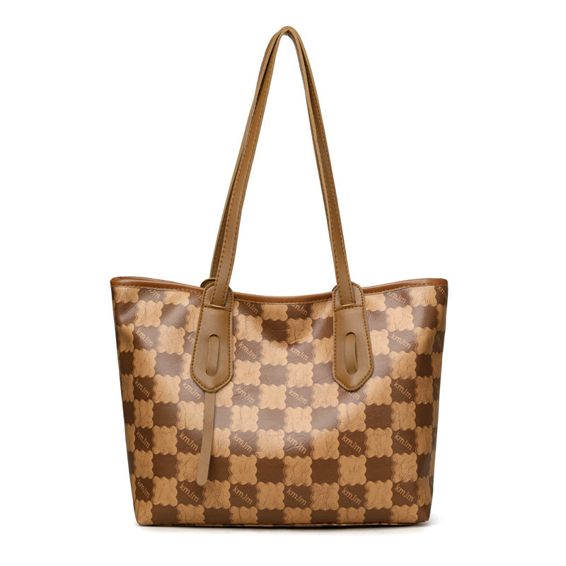 Sienna Grid Tote Bag