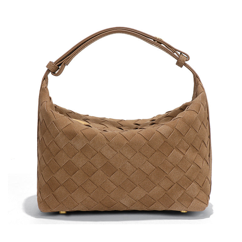 Suede Look Crescent Handbag