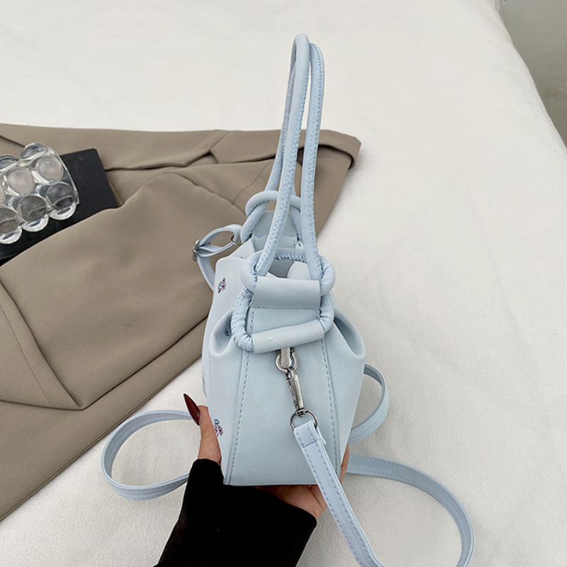 Pleated Floral Women’s Shoulder Bag
