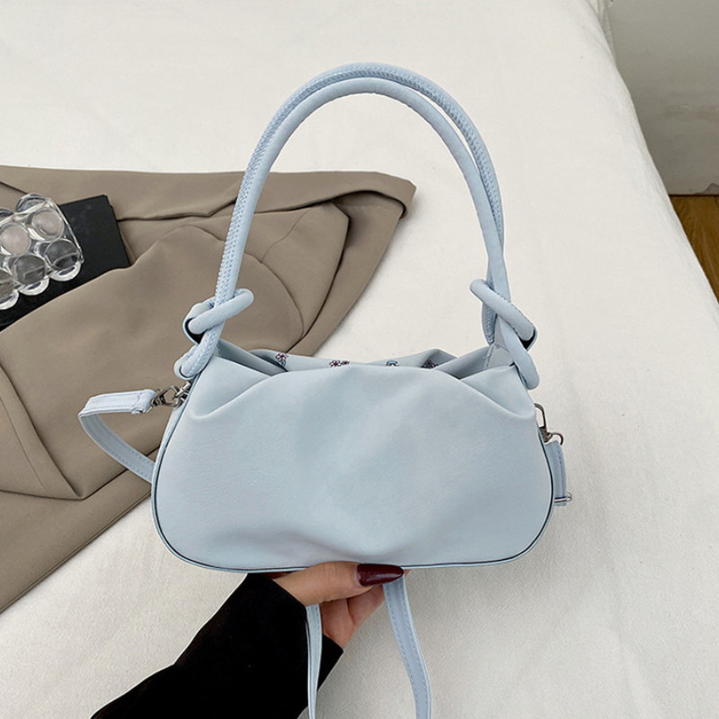 Pleated Floral Women’s Shoulder Bag