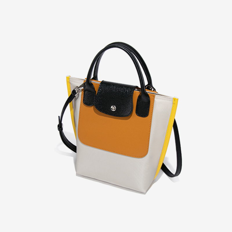 Contrast Frame Convertible Handbag