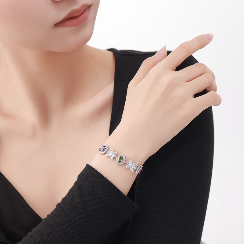 White Zircon Butterfly Bracelet