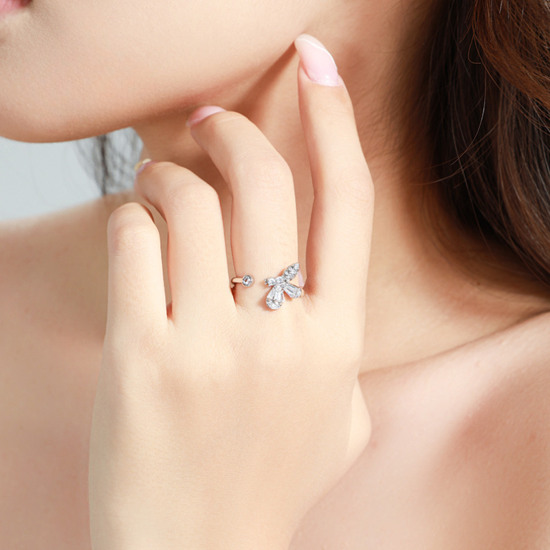 Full Diamond Butterfly Ring