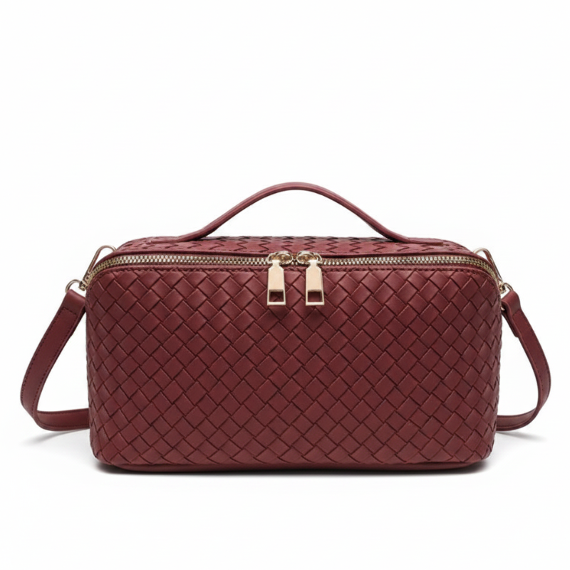 Weave Square Cosmetic Handbag