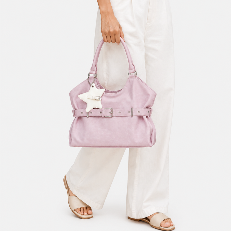 Rose Moto Shoulder Bag