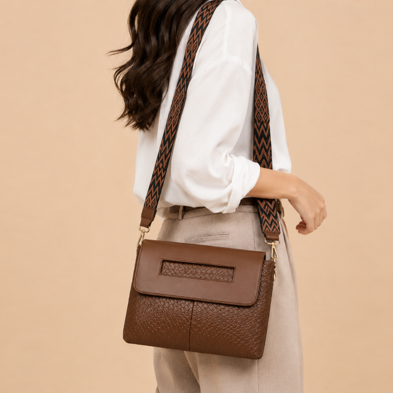 Avery Woven Shoulder Bag