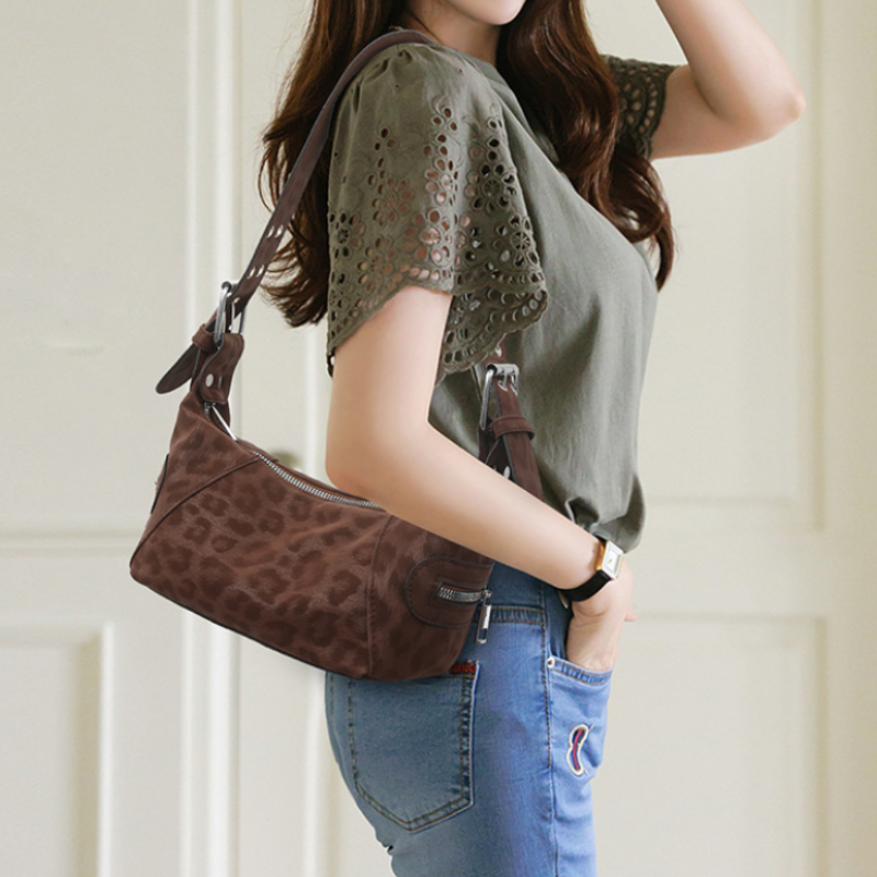 Savannah Leopard Shoulder Bag