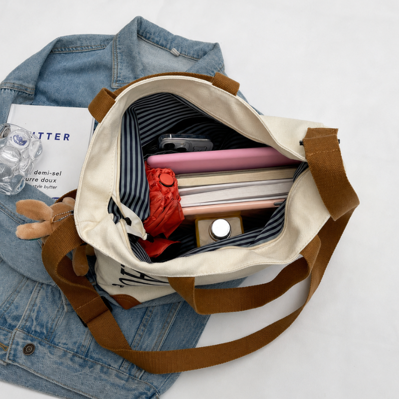 Casual Canvas Tote Bag