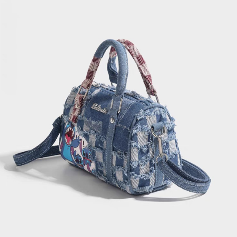 Denim Patchwork Stitch Handbag