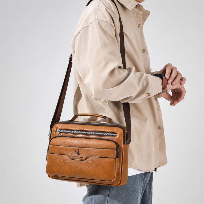 Urban Executive Retro Crossbody Brief Bag