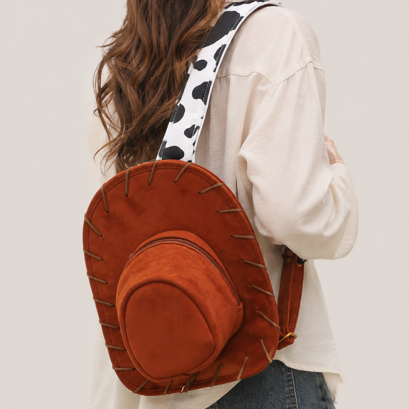 Retro Crescent Pocket Backpack
