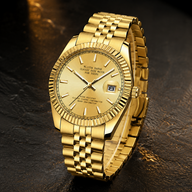 Gold Date Classic Watch
