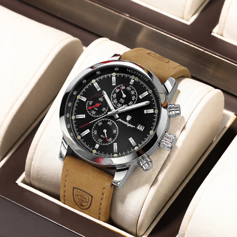 Multifunction Leather Watch