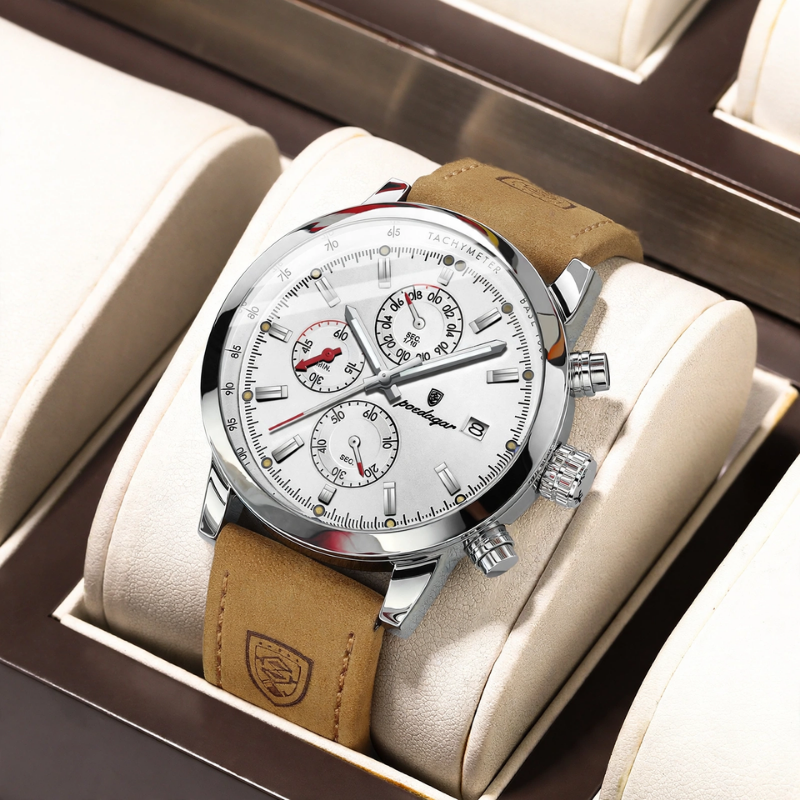 Multifunction Leather Watch