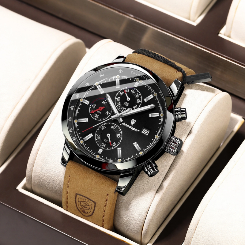 Multifunction Leather Watch