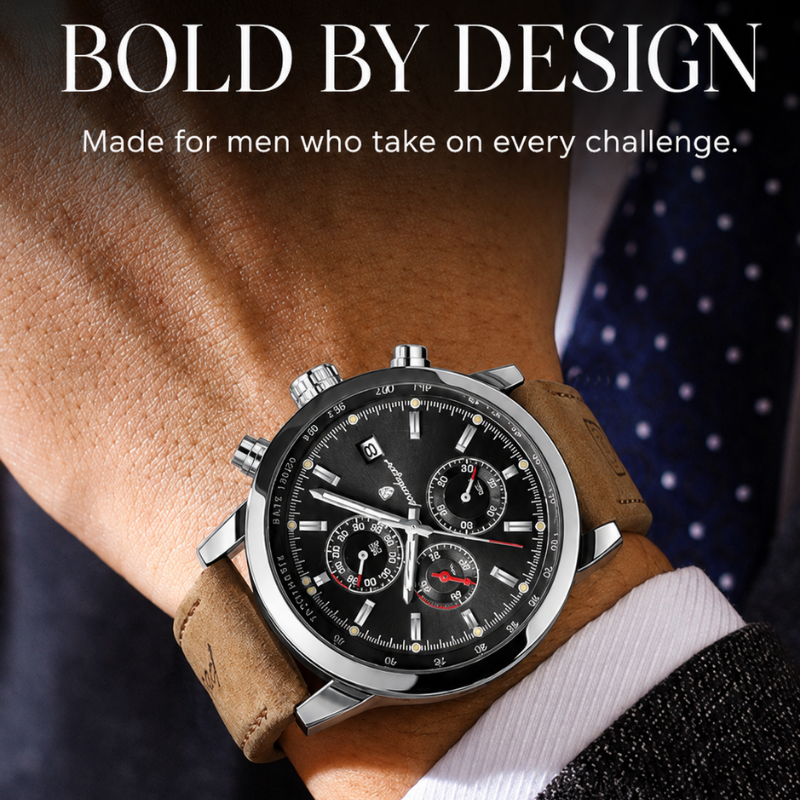 Multifunction Leather Watch