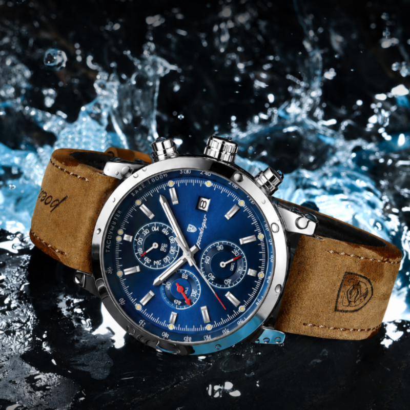 Multifunction Leather Watch
