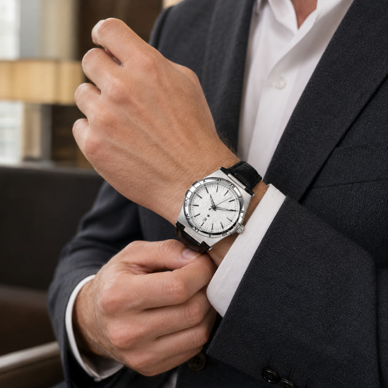 Slim Gold Date Watch