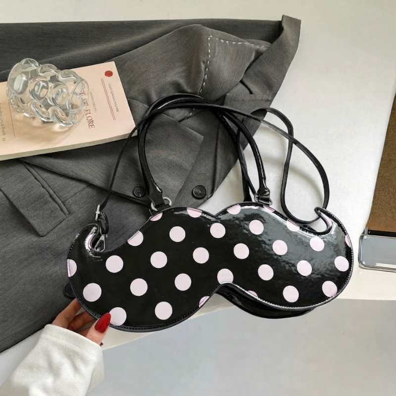 Polka Dot Statement Shoulder Bag