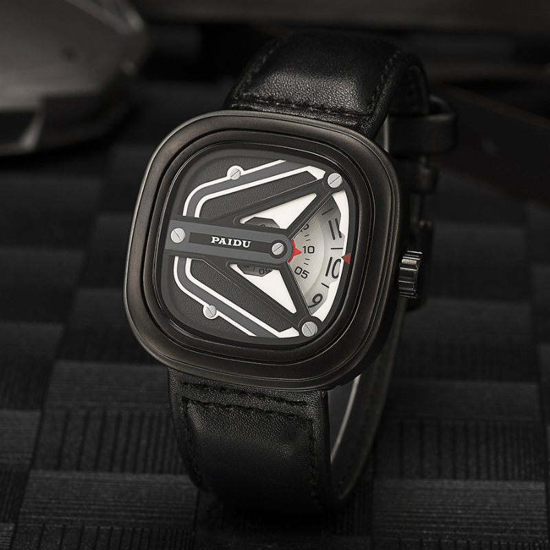 Circuit Frame Leather Men’s Watch