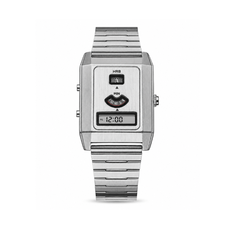 Golden Retro Digital Men’s Watch