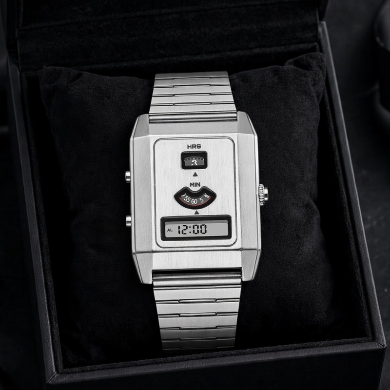 Golden Retro Digital Men’s Watch