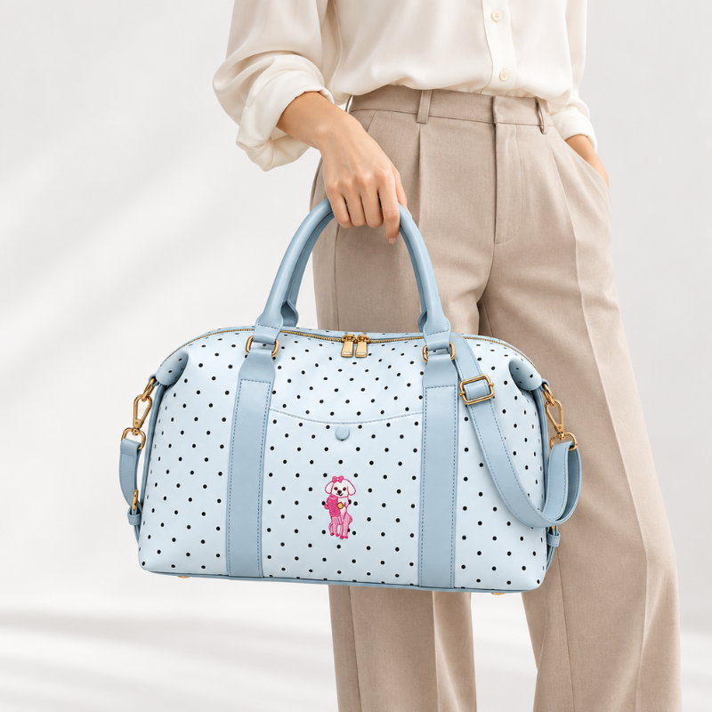 Polka Dot Travel Duffle Bag
