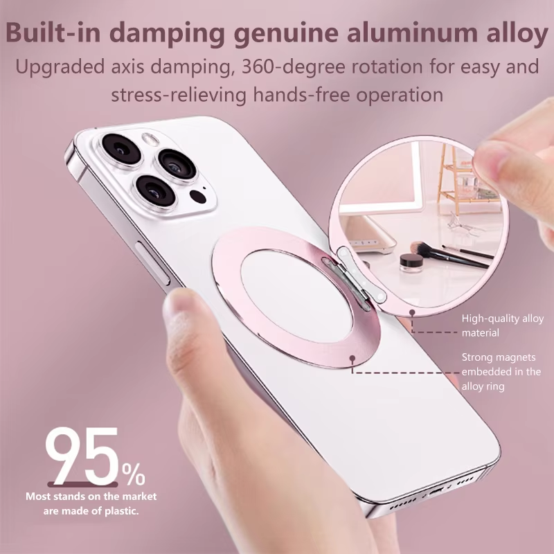 Magnetic Makeup Mirror Phone Stand