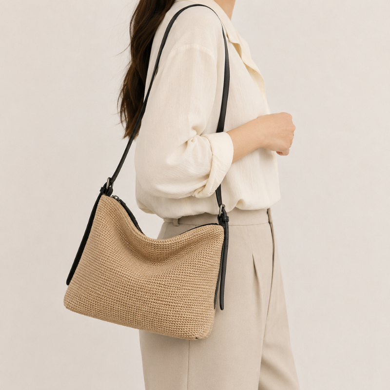 Sienna Woven Shoulder Bag