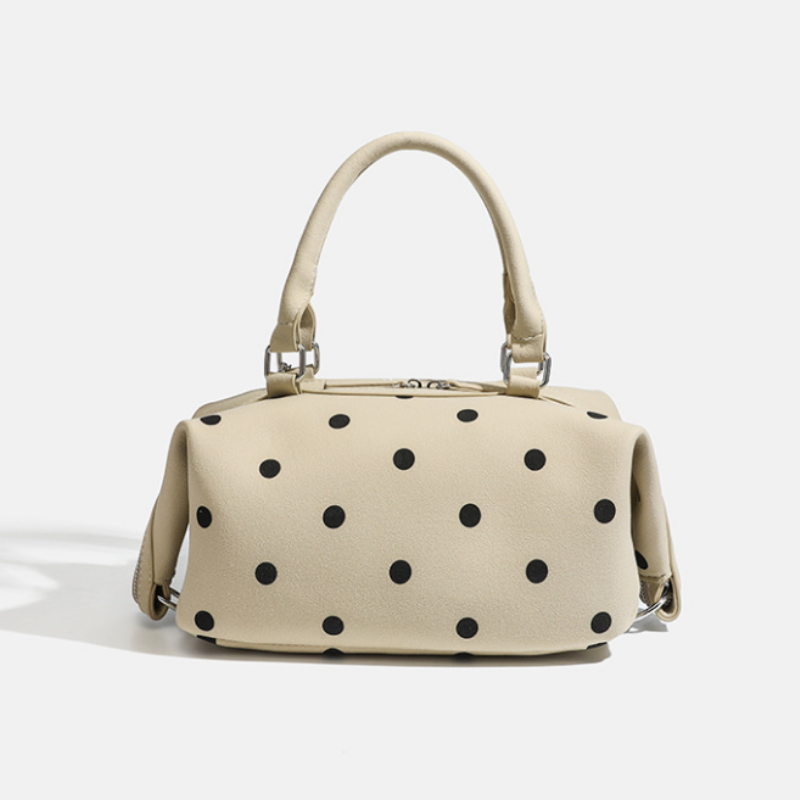 Polka Dot Boston Handbag