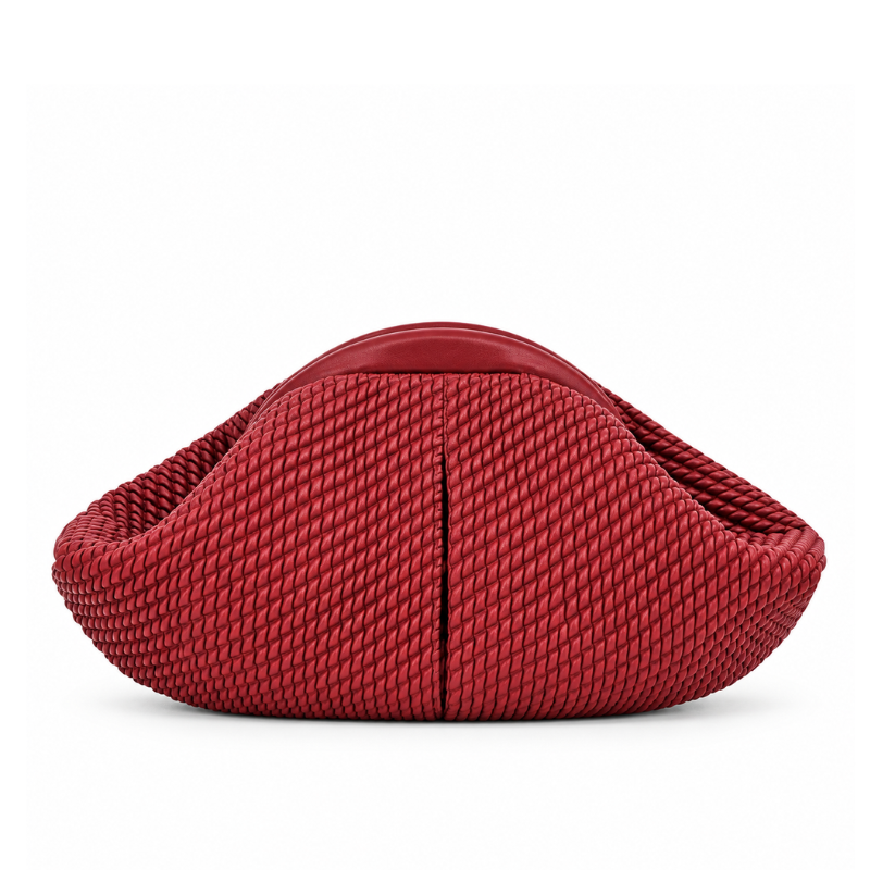 Virelle Sculpted Woven Clutch