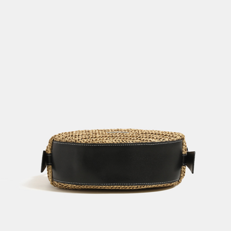 Straw Dumpling Shoulder Bag