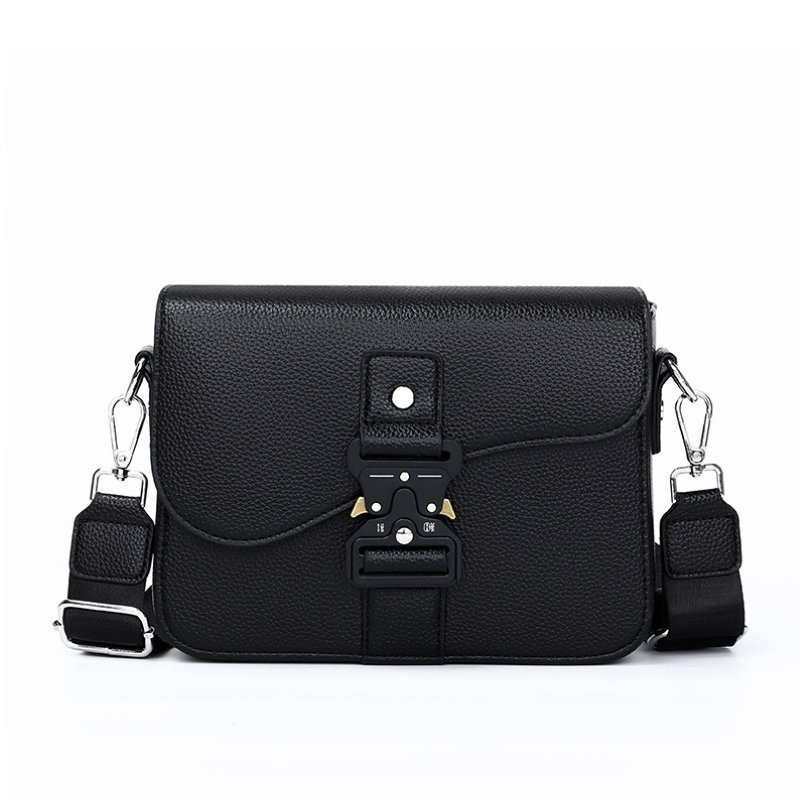 Caverton Buckle Detail Leather Crossbody Bag