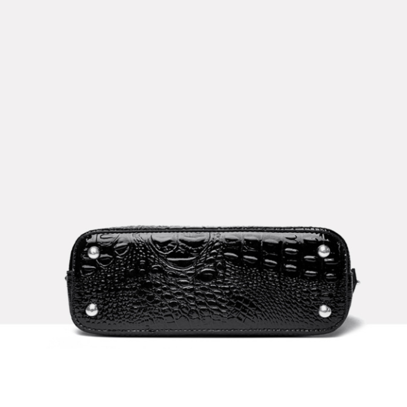 Crocodile Gloss Classic Handbag