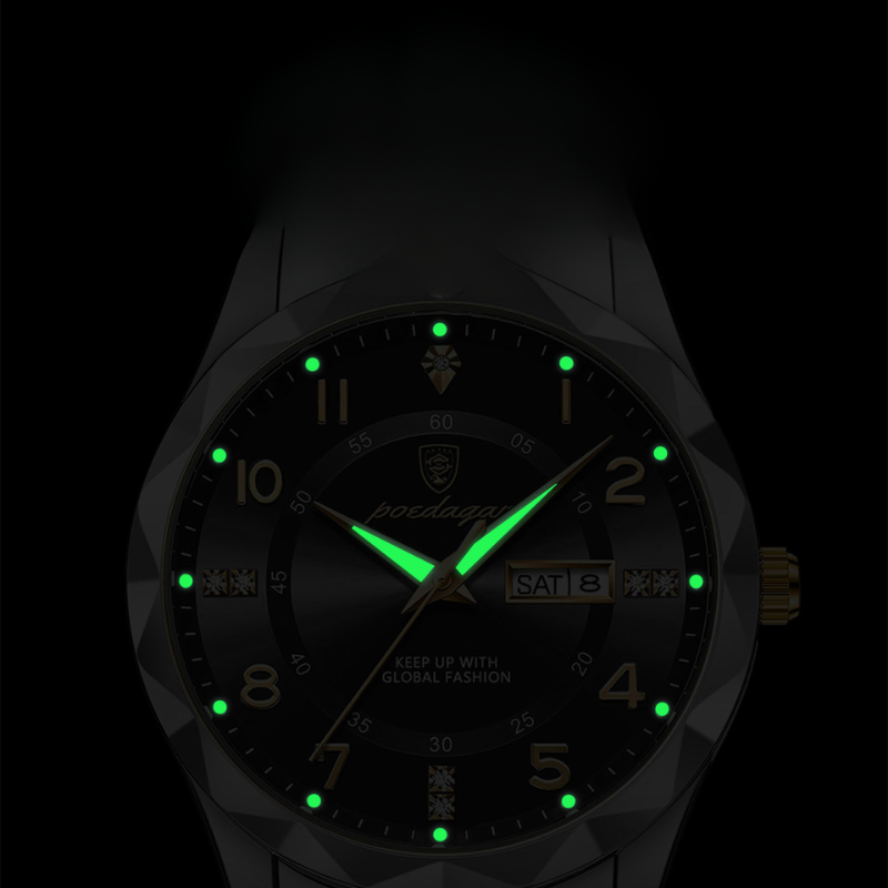 Luxe Glow Men's Waterproof Quartz Watch