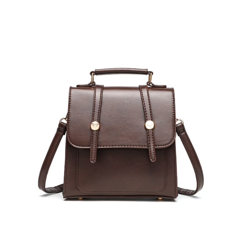 Vintage Buckle Commuter Square Backpack