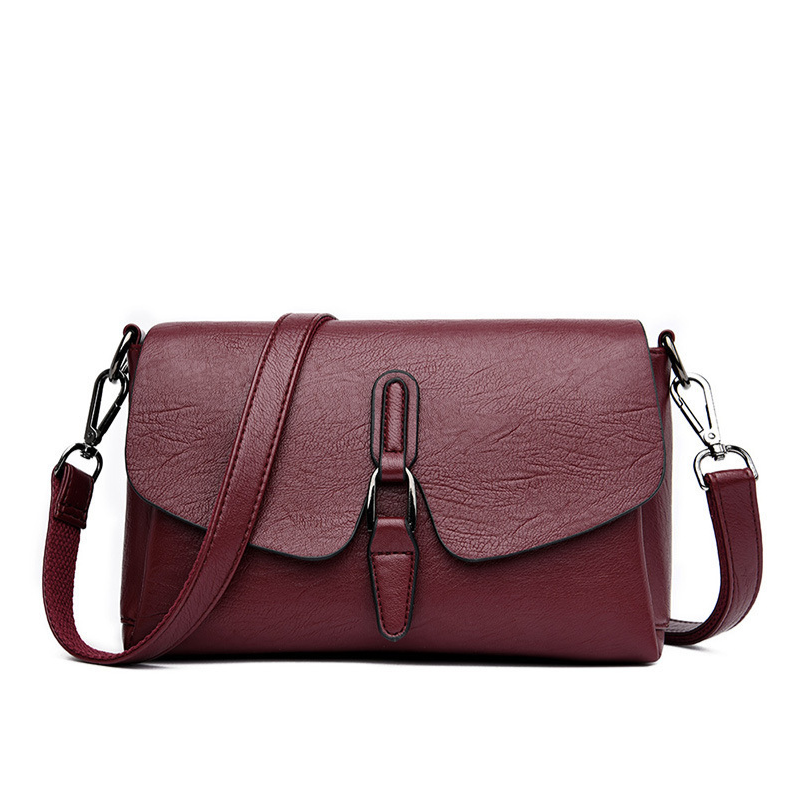 Vintage Leather Flap Crossbody Bag