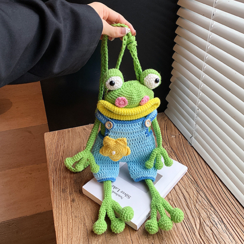 Handmade Frog Crossbody Bag