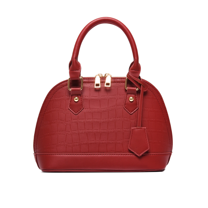 Crocodile Texture Classic Handbag