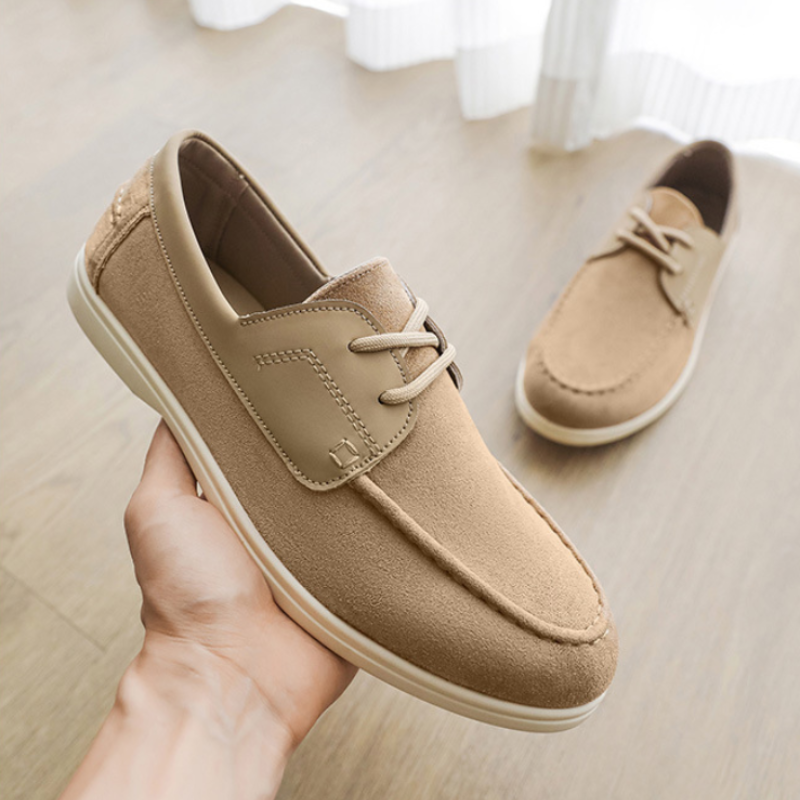 Heritage Flex Leather Slip On Sneakers