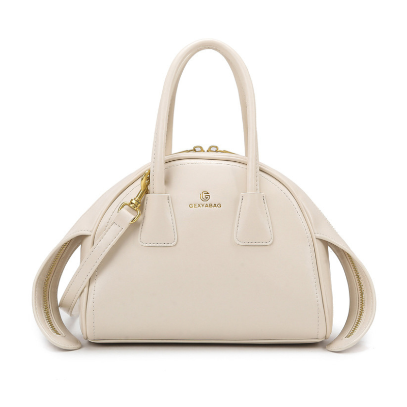 Elegant Semi-Circle Textured Small Handbag