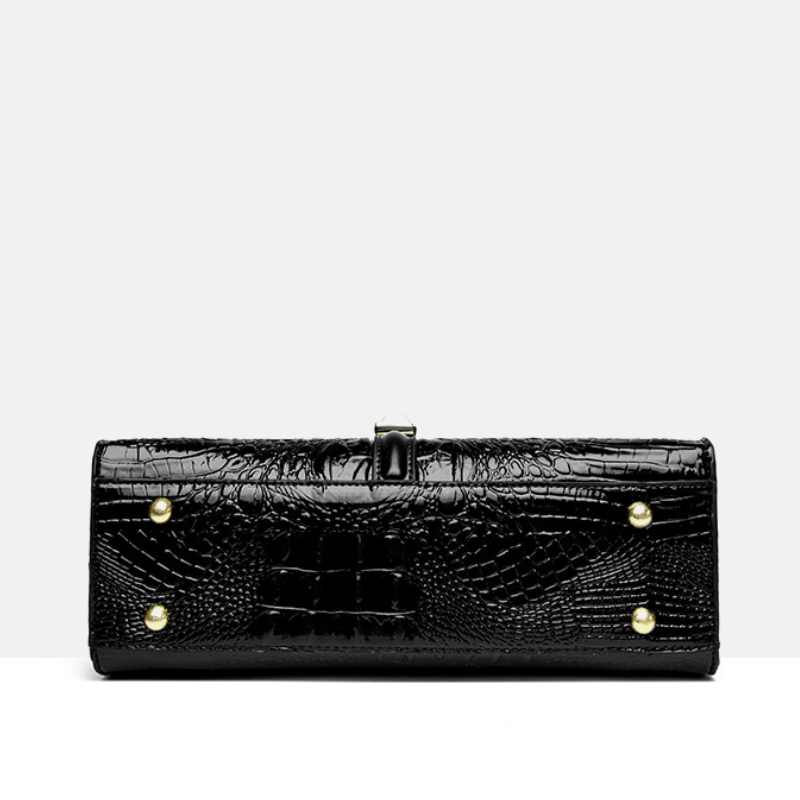 Elegant Crocodile Pattern Luxury Handbag