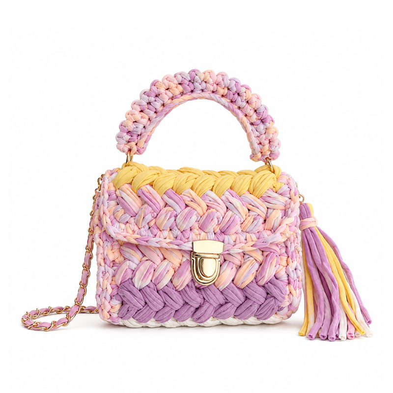 Pastel Knit Handbag