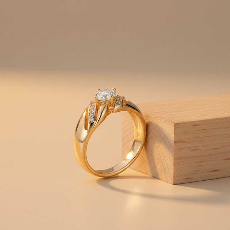 Eterna Lumière Zirconia Wedding Ring