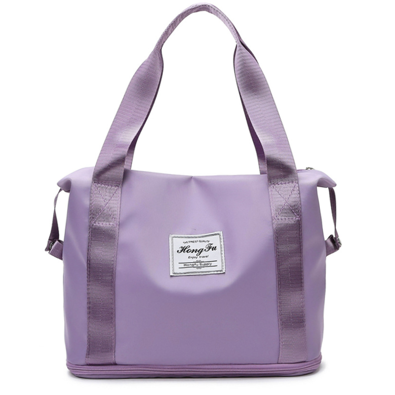 Small Expandable Women's Oxford Cloth Gym Shoulder Bag