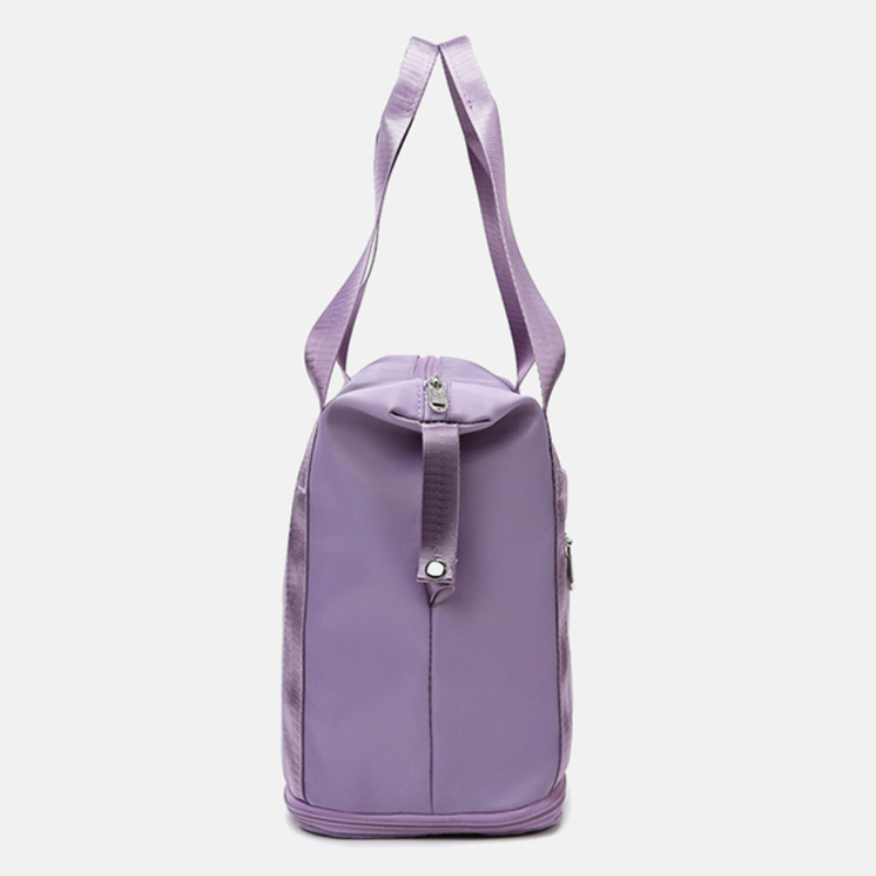 Small Expandable Women's Oxford Cloth Gym Shoulder Bag