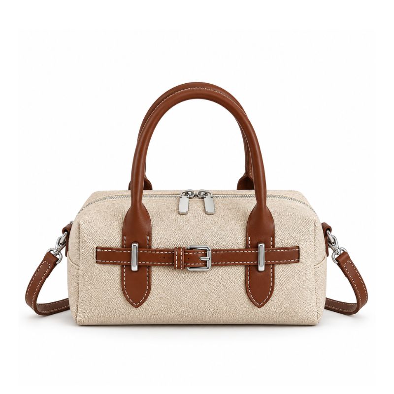 Denim Structured Commuter Handbag